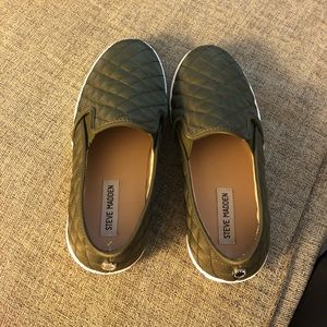 Steve Madden Green Slip on Sneakers